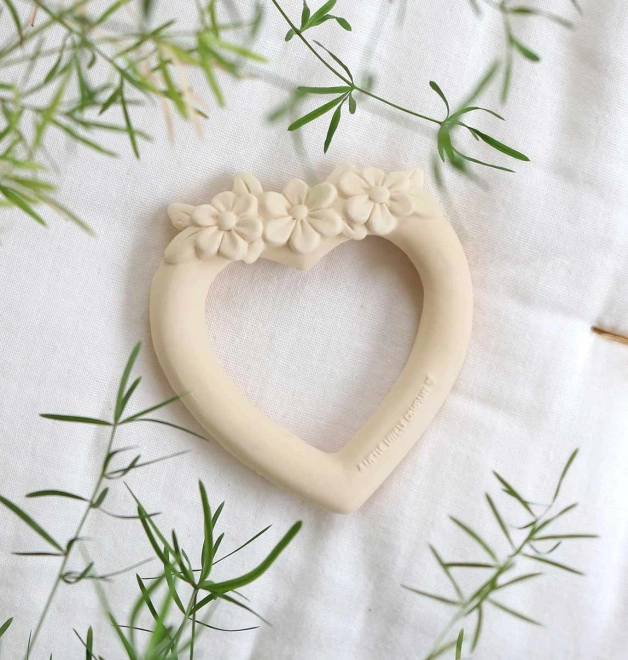 Natural Rubber Heart Teether