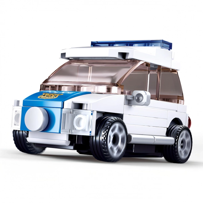 Sluban Pull-Back Police Car Building Set