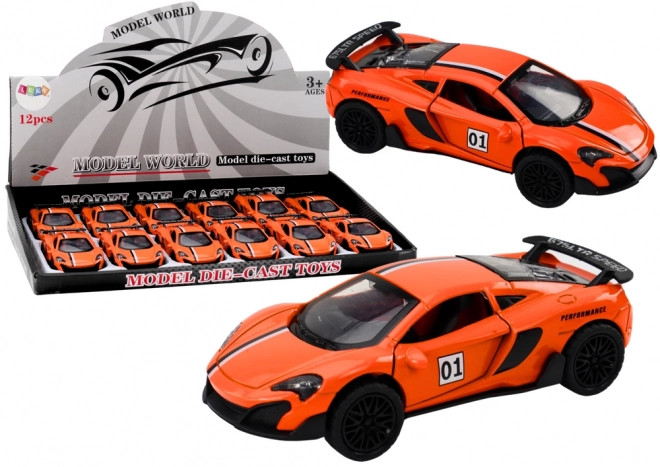 Orange Sport Car with Friction Drive 1:32 Scale