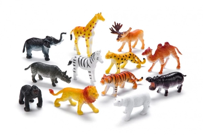 Wild Animals Figurine Set - 12 Pieces