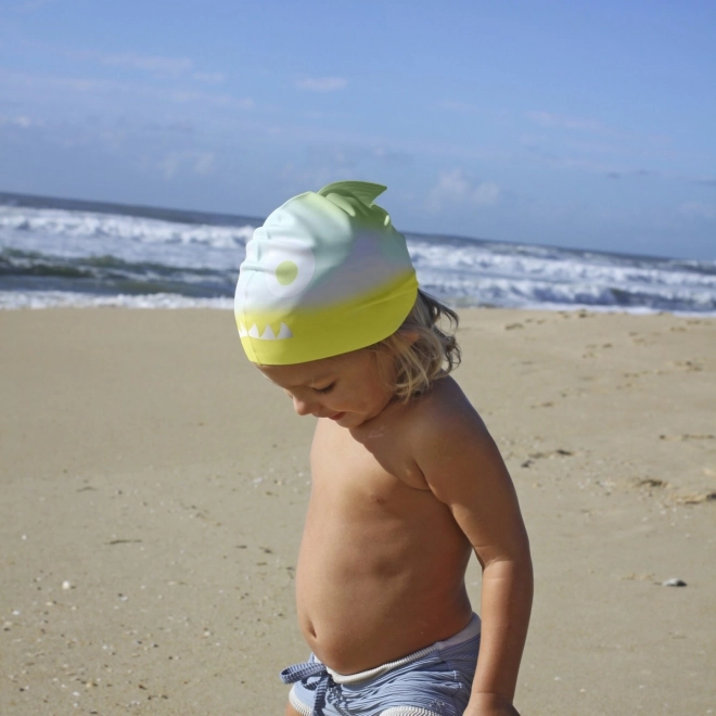 Swimming Cap - Shark Tribe in Khaki Ombre