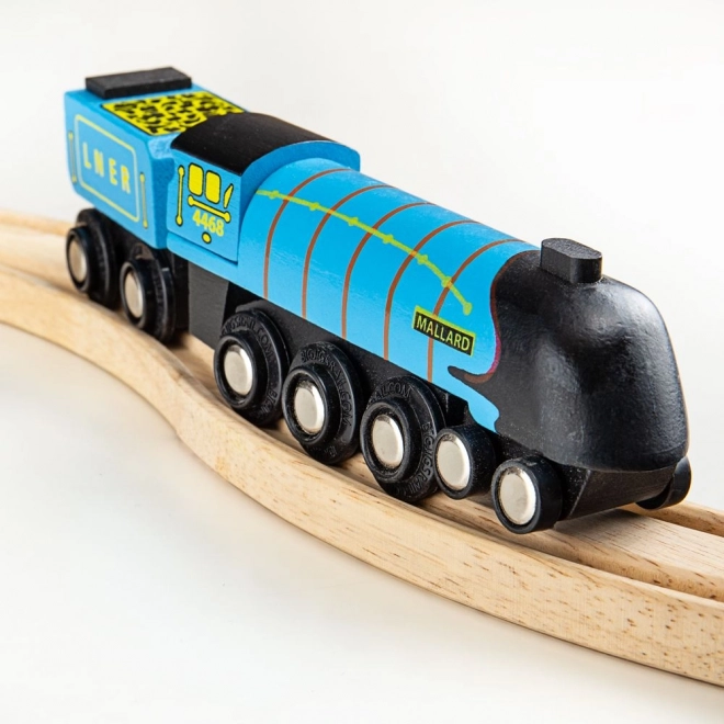 Wooden Replica Locomotive Mallard with 3 Tracks