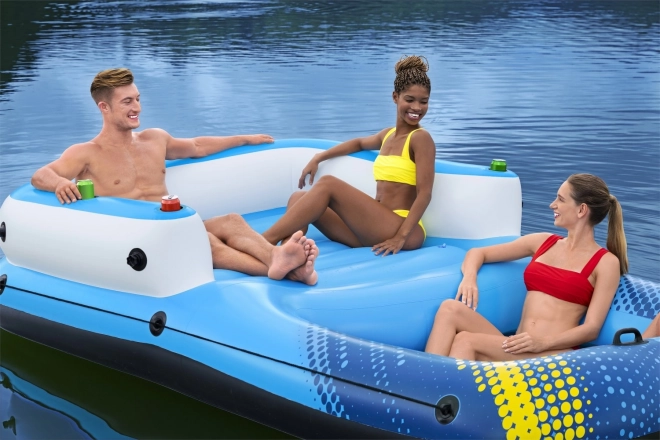 Inflatable Floating Island 4-Person with Sunshade