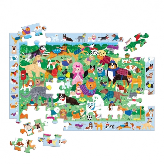 Mudpuppy Puzzle Find and Seek Dog's Day 64 Pieces