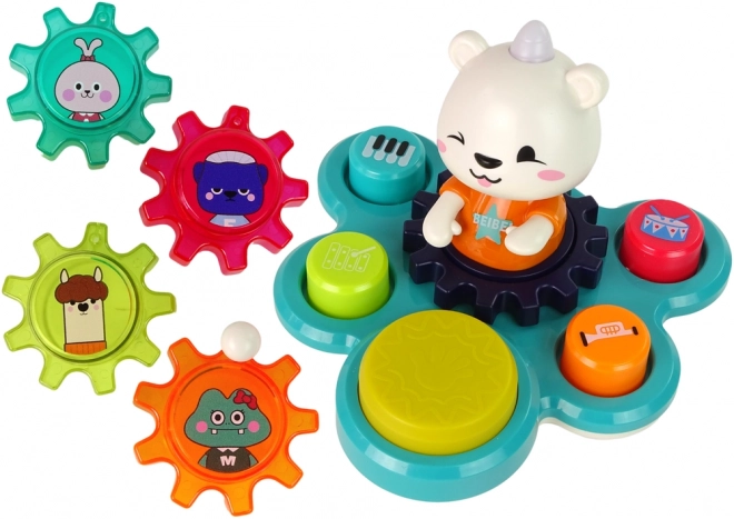 Interactive Educational Baby Toy Musical Bear Gears