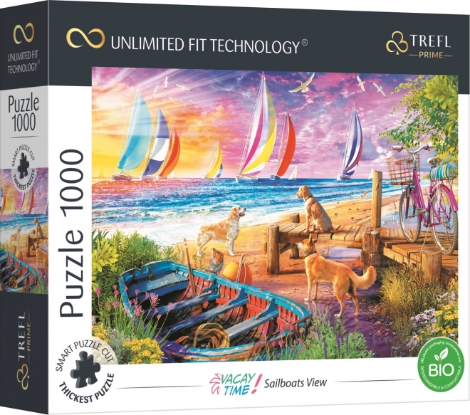 Trefl Puzzle Vacay Time View of Sailboats 1000 Pieces