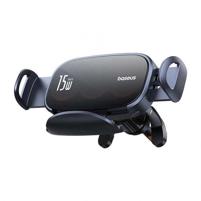 Supporto per auto con caricatore wireless Baseus LightChaser nero