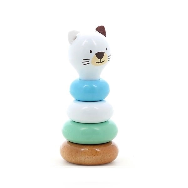 Wooden Stacking Tower Cat Mariette