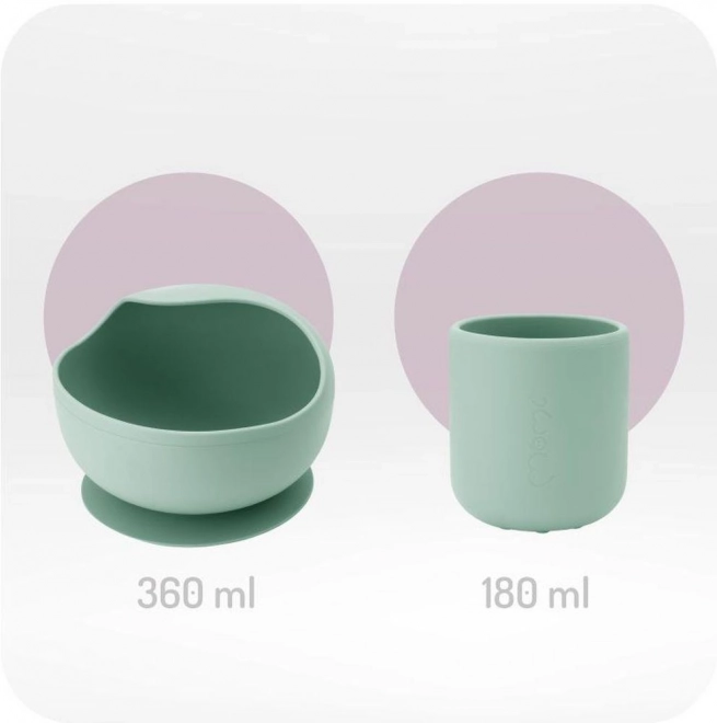 Children's Silicone Dining Set MoMi Ami Green