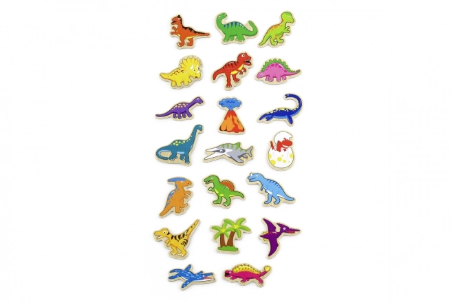 Wooden Dinosaur Magnets Set