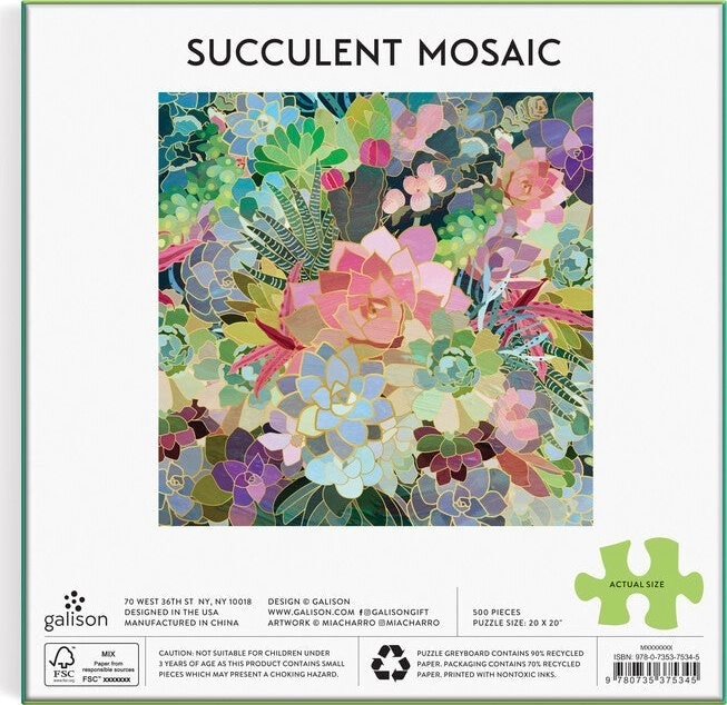 Succulent Mosaic Puzzle