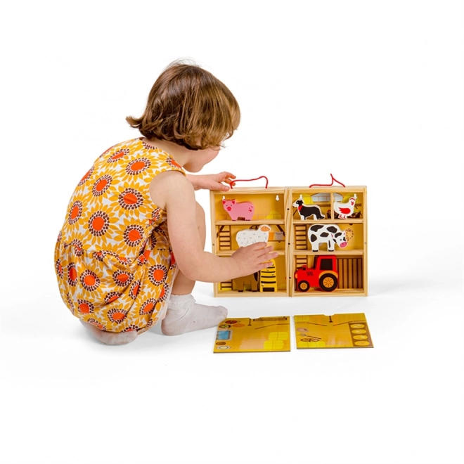 Farm Animal Playset Box by Bigjigs Toys