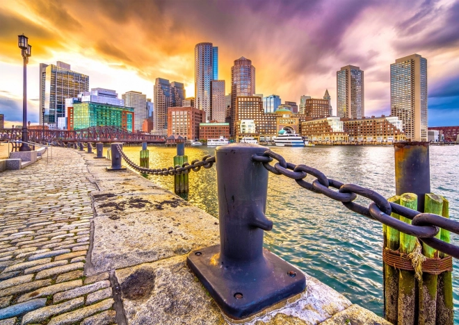 Enjoy Boston Harbor at Dusk Puzzle