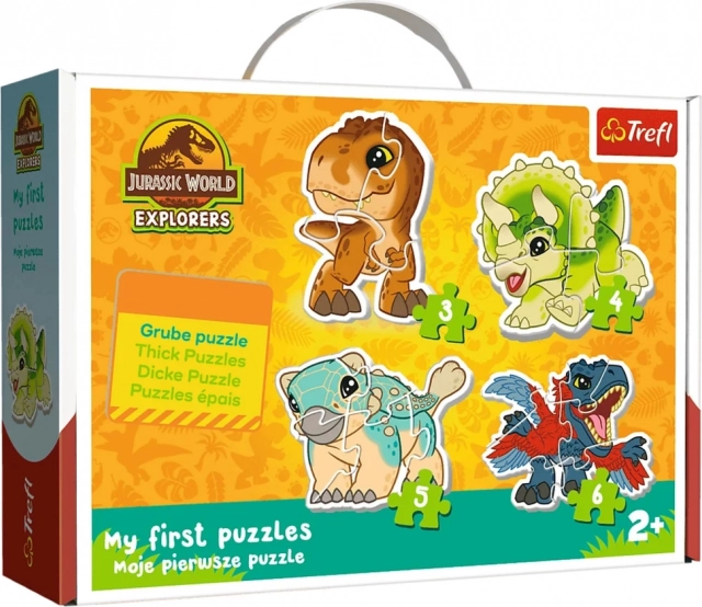 Puzzle a legkisebbeknek – aranyos dinoszauruszok JURASSIC WORLD Trefl