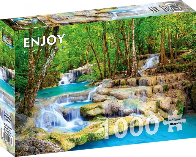 Enjoy puzzle turquoise waterfall Thailand 1000 pieces