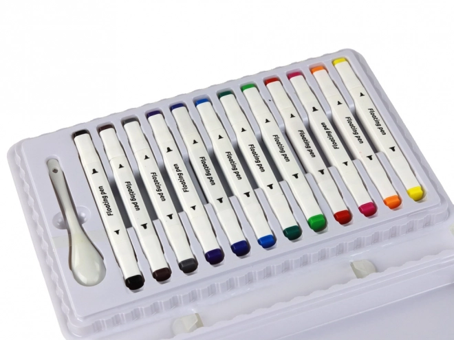 Colorful Water-Based Marker Set - 12 Pieces