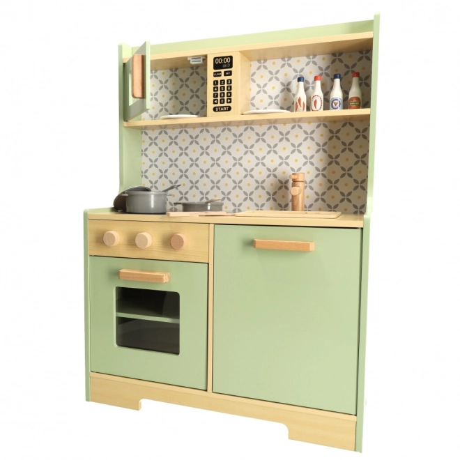 Wooden Play Kitchen - Mint Green