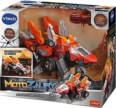 VTech Motozaur Stegosauro Lutor – giocattolo interattivo 2in1 dinosauro e buggy