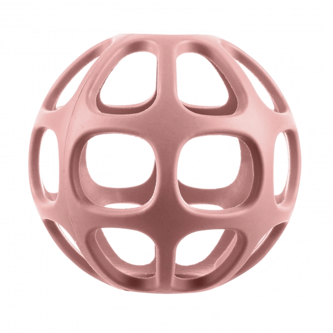 Silicone Round Teether Old Pink