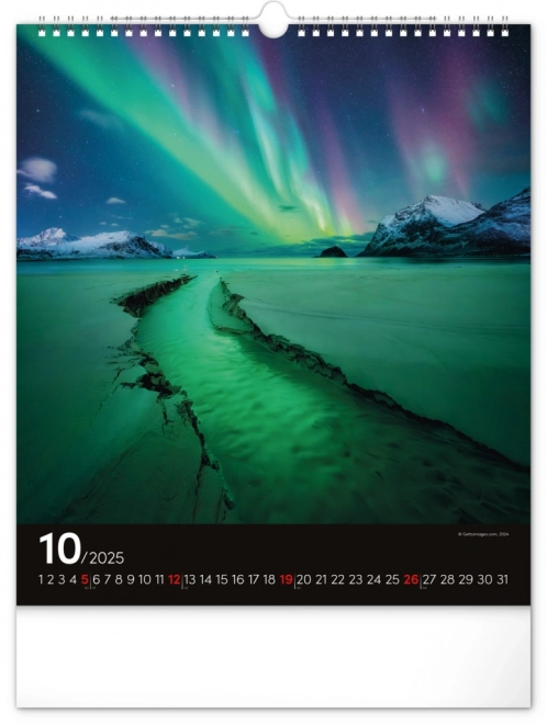 Wall Calendar Northern Lights 2025