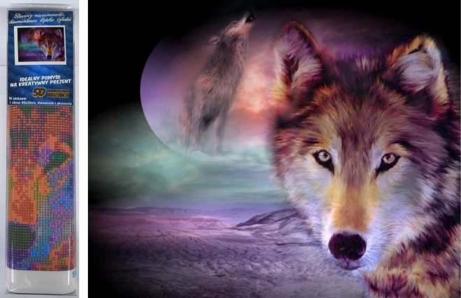 Diamond 5D Embroidery Painting Wolf Full Moon