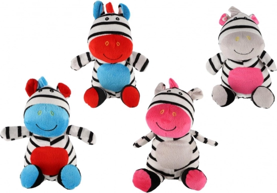 plüss csörgő zebra 24 cm, több színben
