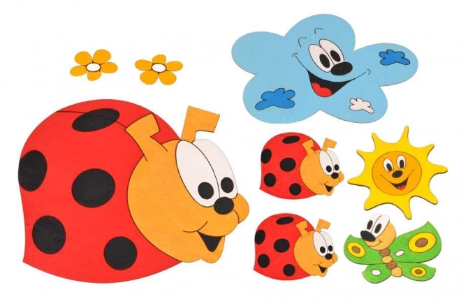 Wooden Ladybird Decor Set