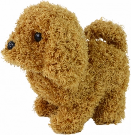 Jouet interactif chiot aboyant marron