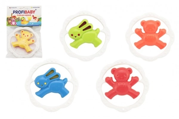 Colorful Rattle Circle with Bear or Bunny