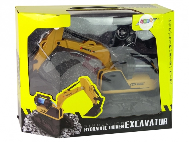 Large Remote Control Crawler Excavator Yellow