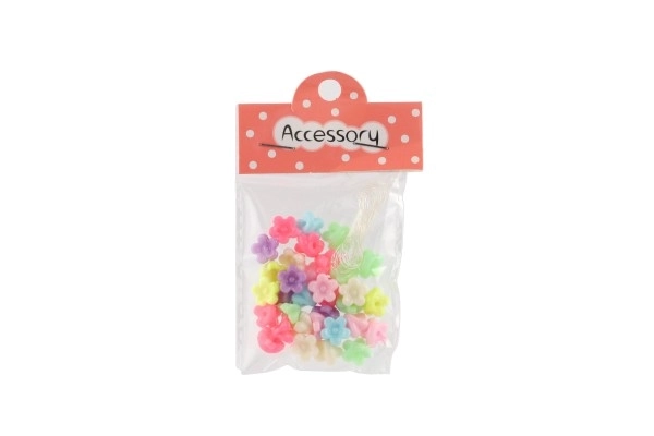 Plastic Bead Flowers with String