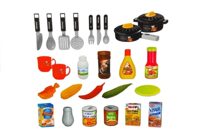 Children's Interactive Kitchen Set with Sounds and Lights