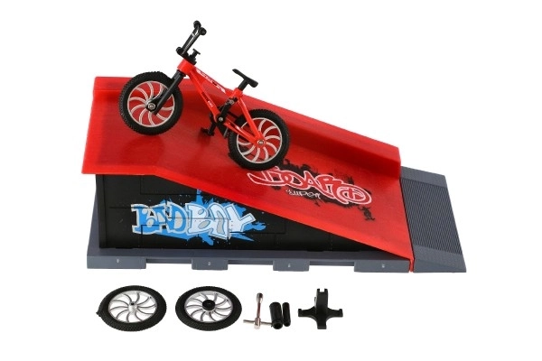 Finger Skatepark Set with Adjustable Bike and Ramp