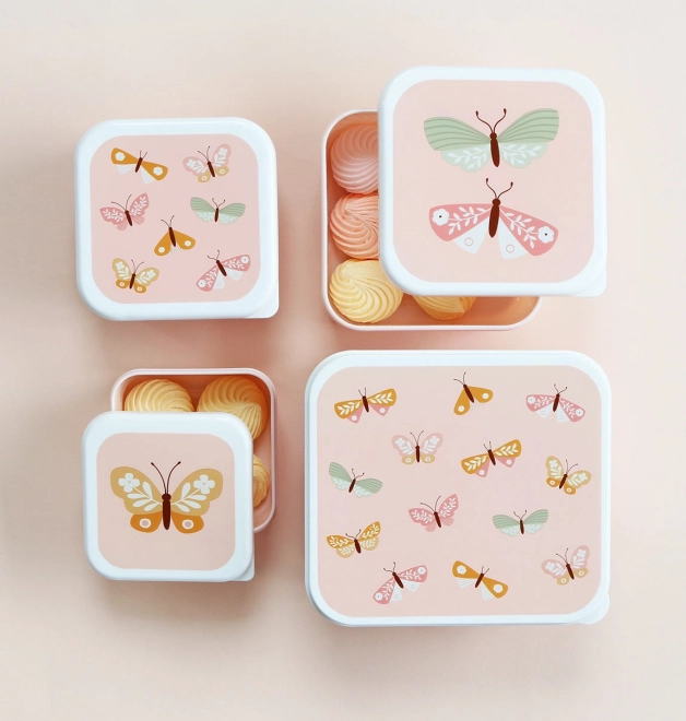 Set of Lunch Boxes - Butterfly Design