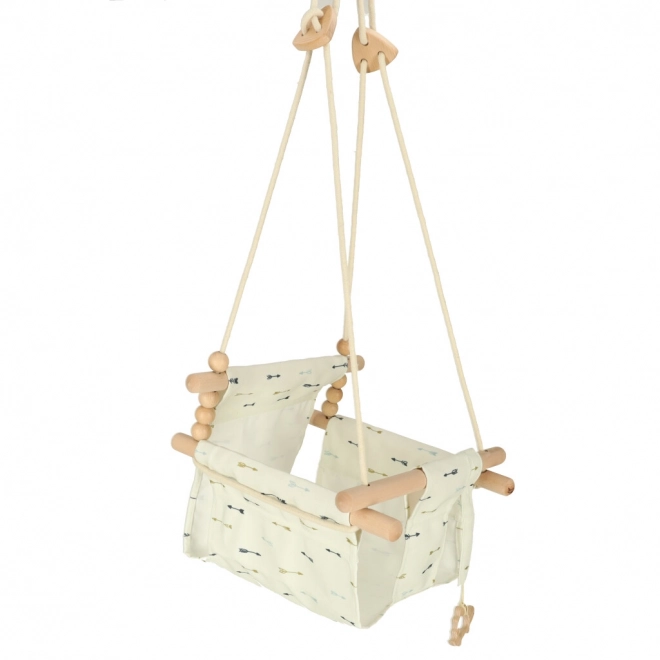 Wooden Baby Swing with Arrows