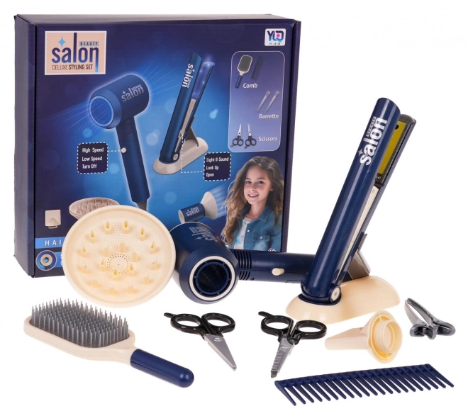 Little Hairdresser Blue Set with Accessories