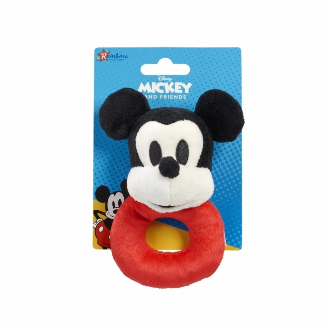 Rainbow Plush Rattle Mickey Mouse