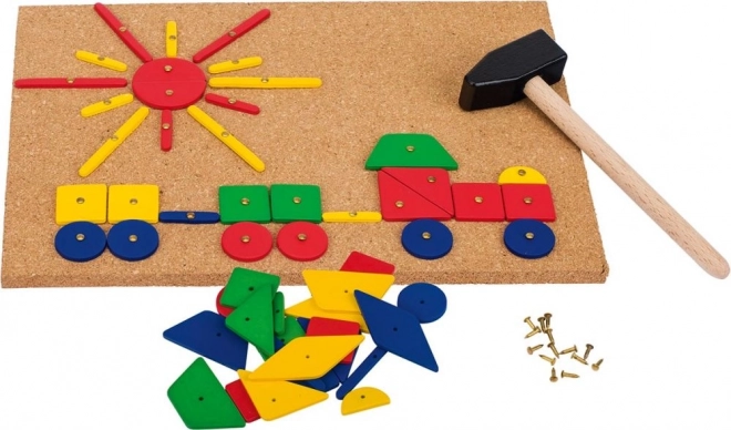 Goki Big Hammer and Peg Corkboard Set