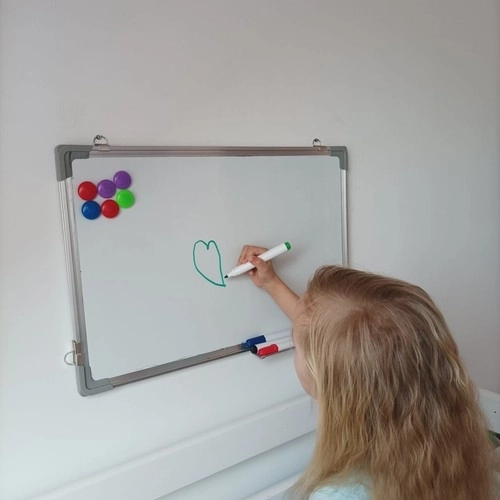 Dry Erase Whiteboard Magnetic 40x60cm with Markers, Magnets, and Eraser