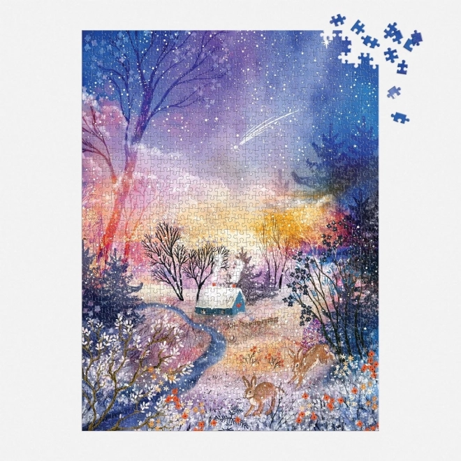 Galison magical snowy landscape puzzle