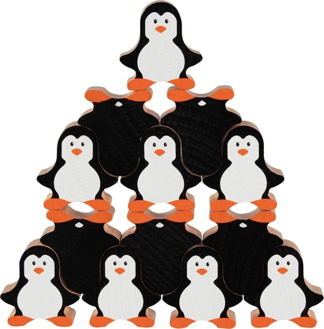 Cute wooden penguins