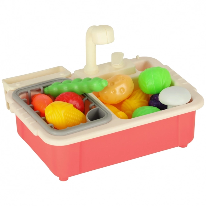 Kitchen Sink Play Set with Fruits and Vegetables