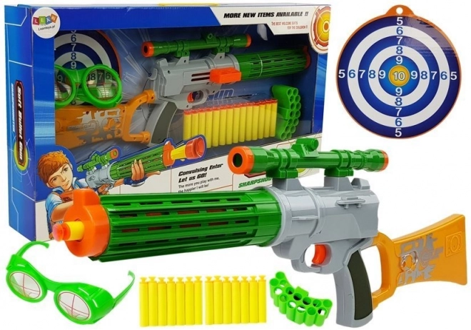 Foam Dart Gun with Target Gray