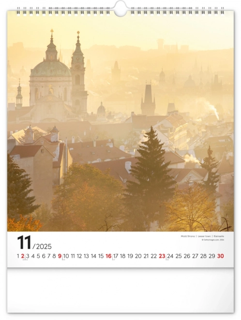 Wall Calendar Prague 2025