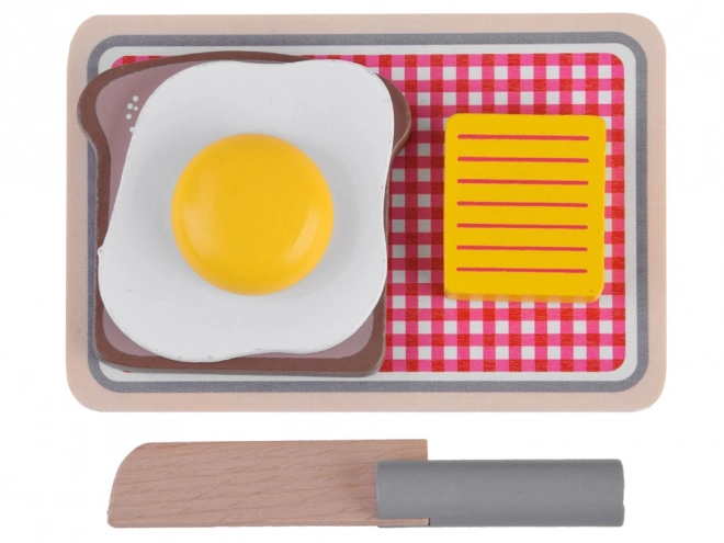 Wooden Toy Toaster with Egg