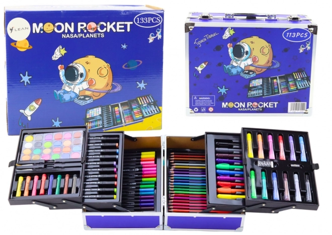 Space-Themed Art Set in Folding Case