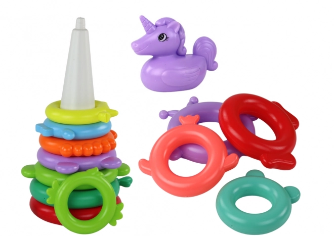 Unicorn Stackable Ring Pyramid Toy