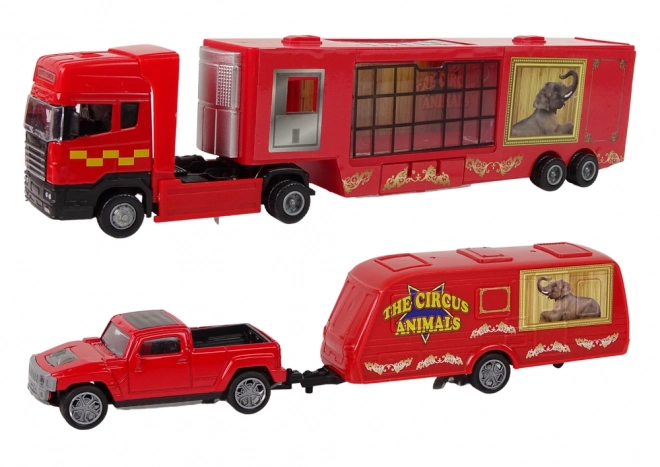 Circus Animal Transport Truck Set