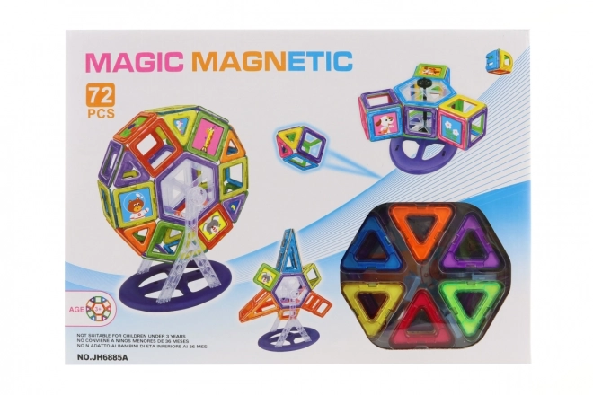 Magnetic Building Blocks Set 72 Pieces