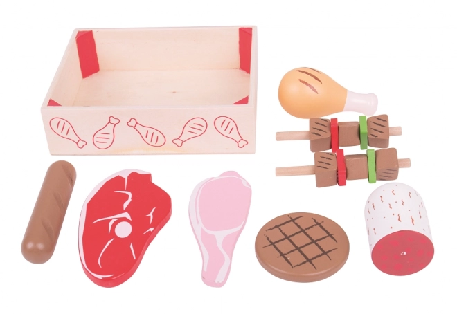 Wooden Meat Set in Box by Bigjigs Toys